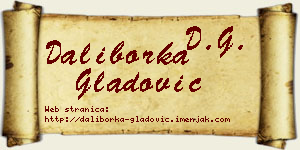 Daliborka Gladović vizit kartica